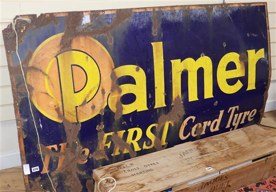 A Palmer enamel sign